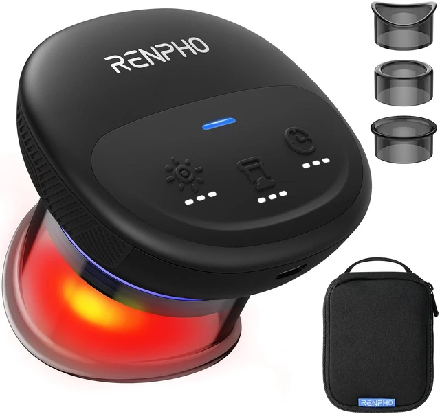 Main image of Emberace Cup Cupping Massager with 850nm Infrared Heating, 1-Pack | Rechargeable Cupping Set, 3 Suction Levels, 3/5/8-Min Timer, 3 Heads, Storage Pouch, for Athlete, Office Tension Relief