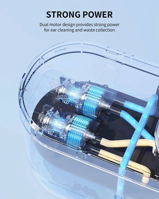 Alt view image 4 of 6 - Electric Ear Wax Removal Kit for Adults, FSA-HSA-Eligible, Home Use | One-Handed Ear Irrigation Flushing System, Big Dual Water Tank(Each 400ML), 1-Hole/3-Hole Nozzle, 4 Cleaning Modes, Black
