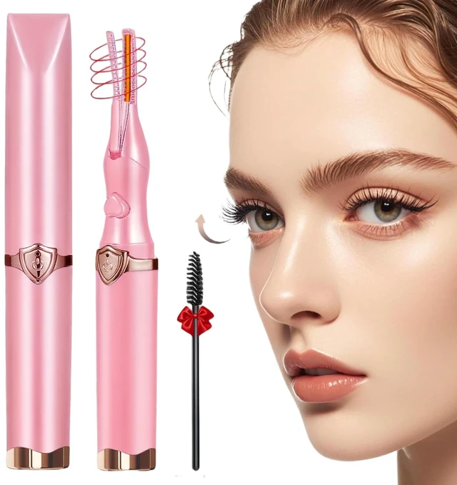 Main image of Heated Eyelash Curler, 2-in-1 Clip-Type Design, 3 Temperature Modes, USB Rechargeable Electric Eyelash Curler, Natural Curling 24H Long-Lasting Curl, Gift for Women & Girls, Light Pink GU-1