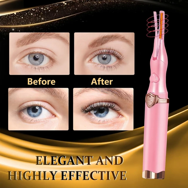 Alt view image 6 of 7 - Heated Eyelash Curler, 2-in-1 Clip-Type Design, 3 Temperature Modes, USB Rechargeable Electric Eyelash Curler, Natural Curling 24H Long-Lasting Curl, Gift for Women & Girls, Light Pink GU-1