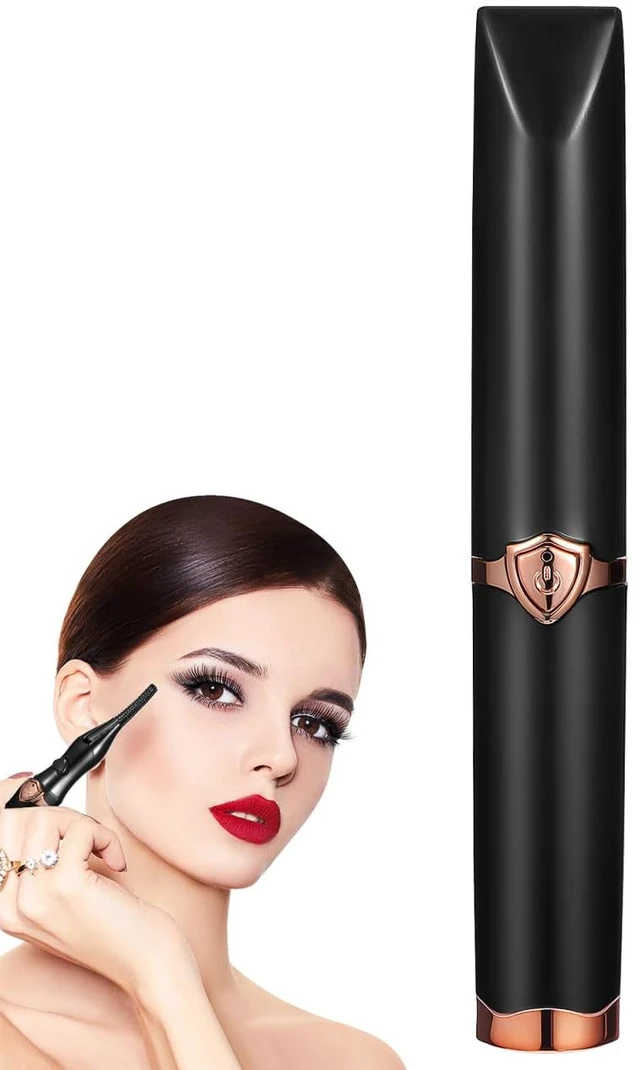 Main image of Electric Eyelash Curler USB Rechargeable 3 Heat Levels Black | ABS Body, 140-176 F Heat Range, USB Cable Included, Portable Lash Tool, Daily Makeup And Travel
