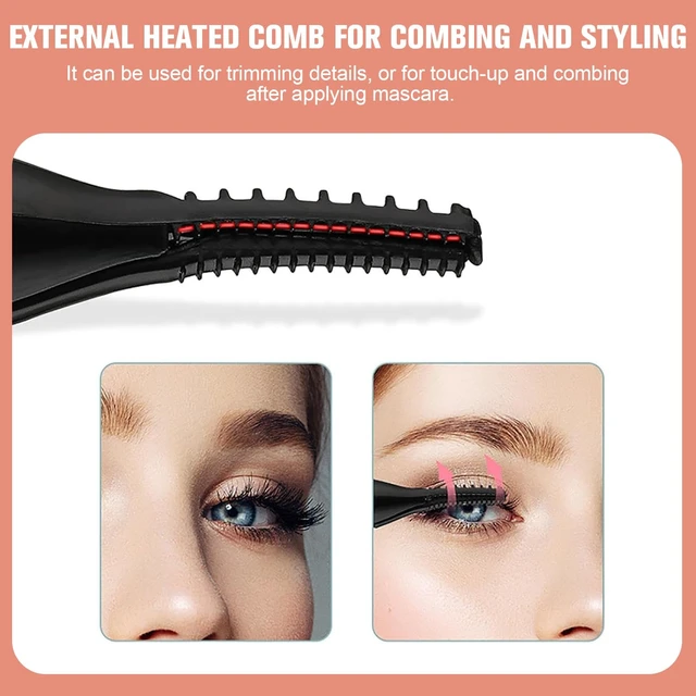 Alt view image 5 of 7 - Heated Eyelash Curler, Mini Electric Eyelash Curler, Portable Makeup Electric Eyelash Curling, USB Rechargeable Finalize Eyelash Tool Beauty Tools for Women (Black)