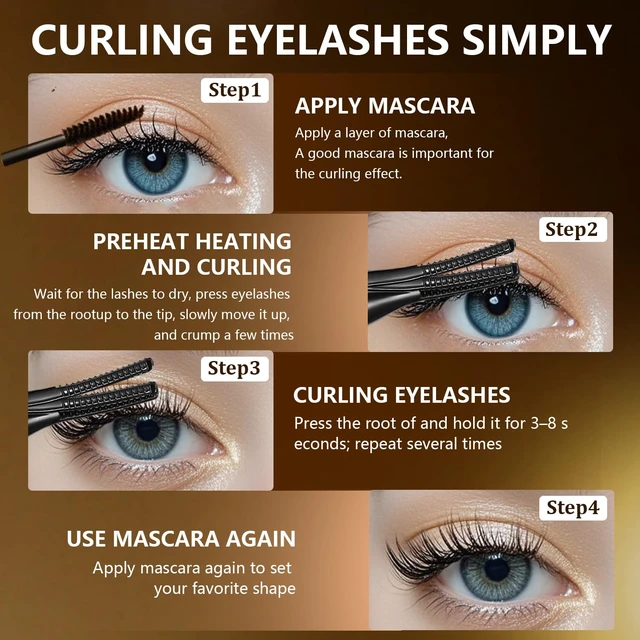 Alt view image 6 of 7 - Heated Eyelash Curler - 2-in-1 Clip-Type Design, 3 Temperature Modes, USB Rechargeable Electric Eyelash Curler, Natural Curling 24H Long-Lasting Curl, Gift for Women & Girls, Shiny Black GE