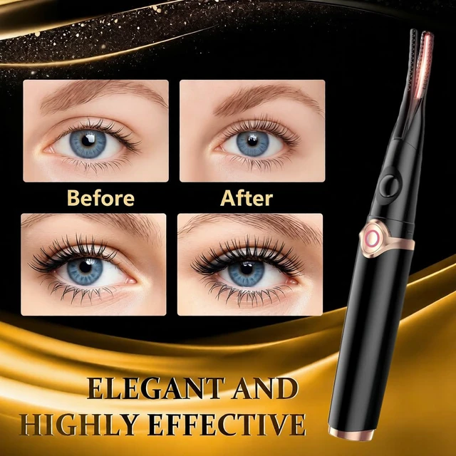 Alt view image 7 of 7 - Heated Eyelash Curler - 2-in-1 Clip-Type Design, 3 Temperature Modes, USB Rechargeable Electric Eyelash Curler, Natural Curling 24H Long-Lasting Curl, Gift for Women & Girls, Shiny Black GE