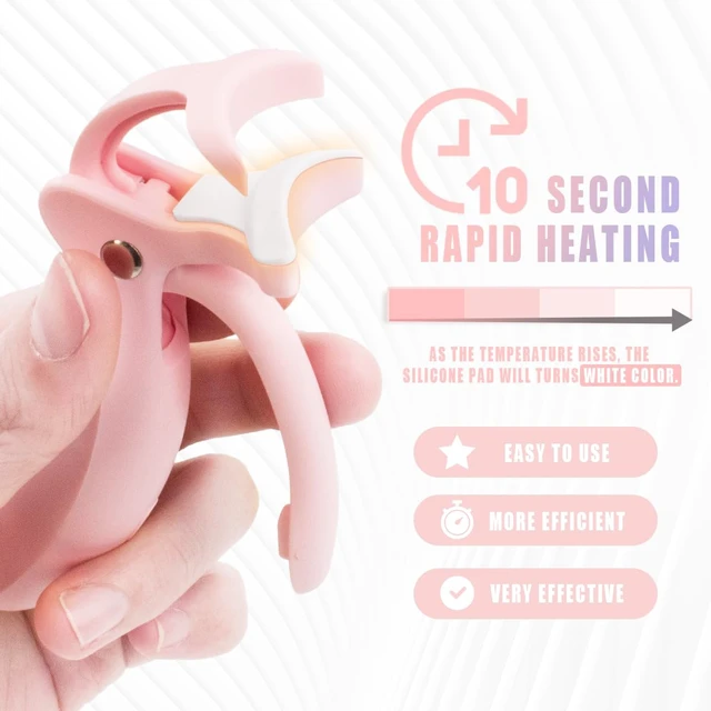 Alt view image 6 of 7 - Heated Eyelash Curler for Women, 2 Temperature Electric Lash Curler | 8s Fast Heating,24H Long-Lasting,Color-Changing Silicone Pad,Rechargeable USB-C Travel Eyelash Curler,All Lash Types