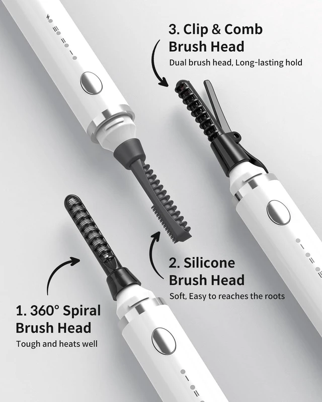 Alt view image 3 of 7 - Heated Eyelash Curler Comb Rechargeable with 3 Brush Heads | Lipstick Type 3-in-1 Electric Lash Curler with 3 Curling Modes and 3 Temp & 5s Heating Perfect for Beginner/Makeup Artist