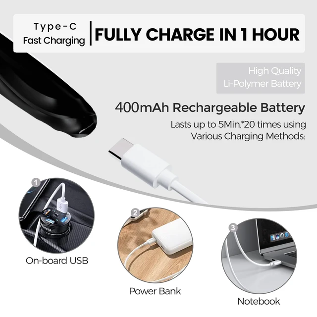 Alt view image 6 of 7 - Heated Eyelash Curler, S600 Rechargeable Heated Lash Curler, Eyelash Curler Heated in 8s for Women 24Hs Long Lasting Makeup (Black/Silver, 148MM)
