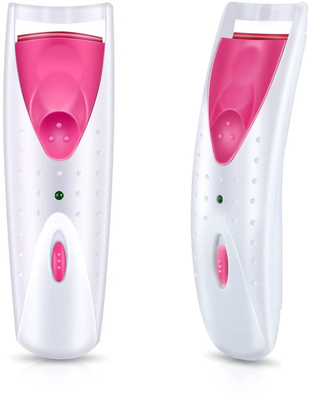 Main image of 2 Pieces Heated Eyelash Curler Electric Eyelash Curlers Painless Safety Design with Double Silicone Curling Pad for Women Long Lasting Naturally Eyelashes (Pink)