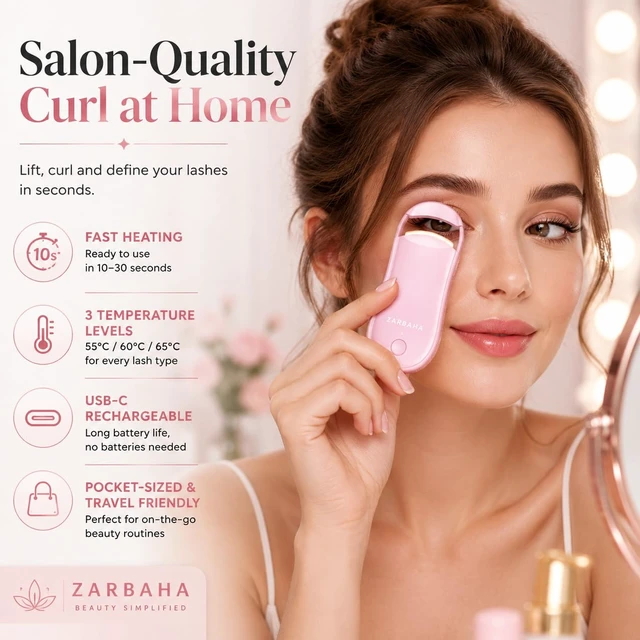 Alt view image 3 of 7 - Electric Heated Eyelash Curler for 24-Hour Lift | Rechargeable, Anti-Scald Design with 3 Temperature Settings Perfect Lash Lift Tool for Natural & False Lashes