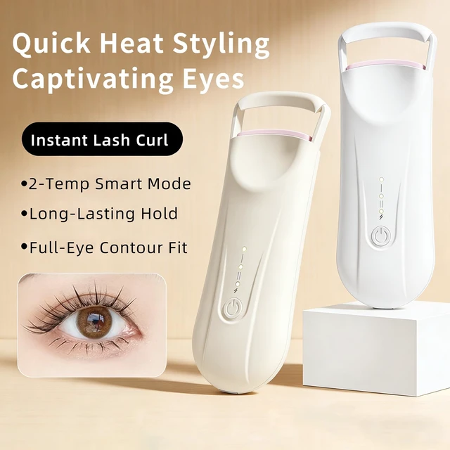 Alt view image 6 of 6 - Heated Eyelash Curler 10s Fast Heating Travel Electric Eye Lash Curlers | 24H Long-Lasting Curl 2 Adjustable Temp USB-C Rechargeable Eyelash Heat Curlers Makeup Eyes Curling Tool Gift for Women Girl