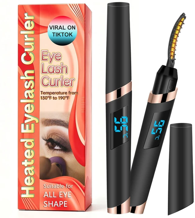 Main image of Heated Eyelash Curler, Electric Eyelash Curler, Rechargeable Lash Curler for Makeup Natural Curling Eye Lashes and 24 Hours Long Lasting - Black 2026 Updated New Model B5