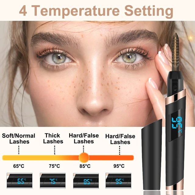 Alt view image 2 of 7 - Heated Eyelash Curler, Electric Eyelash Curler, Rechargeable Lash Curler for Makeup Natural Curling Eye Lashes and 24 Hours Long Lasting - Black 2026 Updated New Model B5