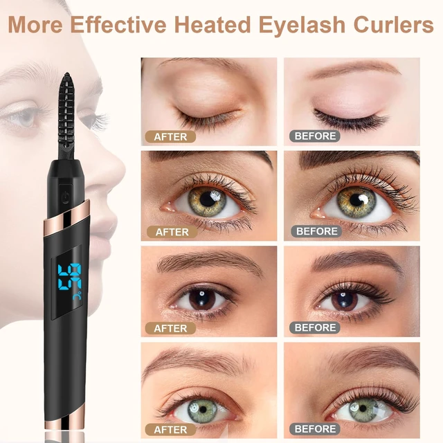Alt view image 5 of 7 - Heated Eyelash Curler, Electric Eyelash Curler, Rechargeable Lash Curler for Makeup Natural Curling Eye Lashes and 24 Hours Long Lasting - Black 2026 Updated New Model B5