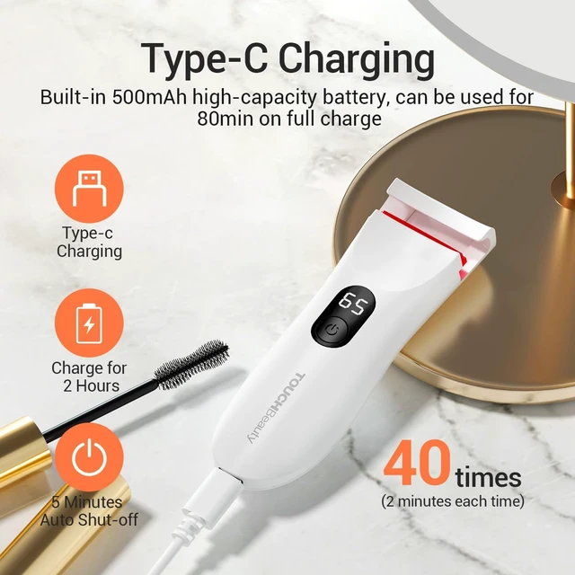 Alt view image 6 of 7 - Heated Eyelash Curler,Rechargeable Electric Eyelash Curler with LED Display,3-Level Adjustable Temperature,Rechargeable Natural Curling 24H Long Lasting for Women AG-2316