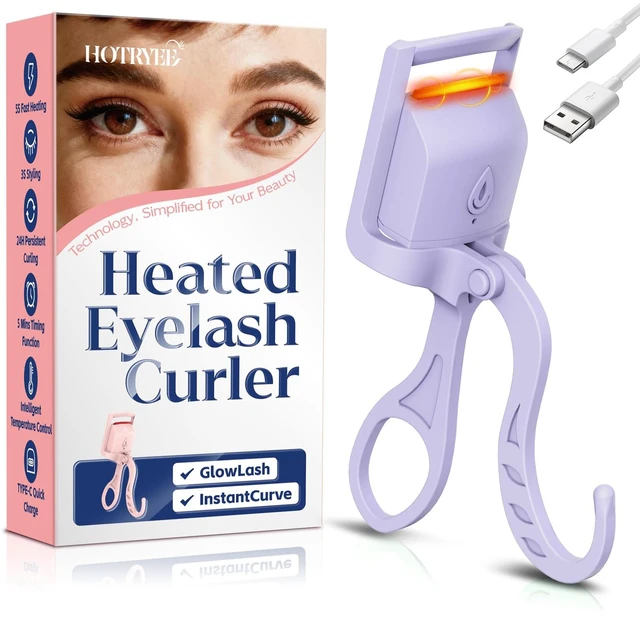 Main image of Heated Eyelash Curler,24H Long-Lasting Curls &Safe Anti-Burn,Purple | Electric Eyelash Curlers with Silicone Pad,5s Fast Heating, Type-C Quick Charge, Intelligent Temp Control