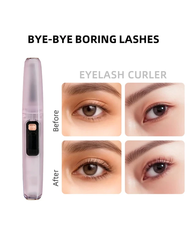 Alt view image 2 of 7 - Heated Eyelash Curler, Eye Lash Curler Heated for Women's Lift Misty Pink USB-C Rechargeable Electric Eyelash Curler, 6 Temp Settings, Fast Heat, Safe Design, Travel Curler & Daily Use Rose Accent