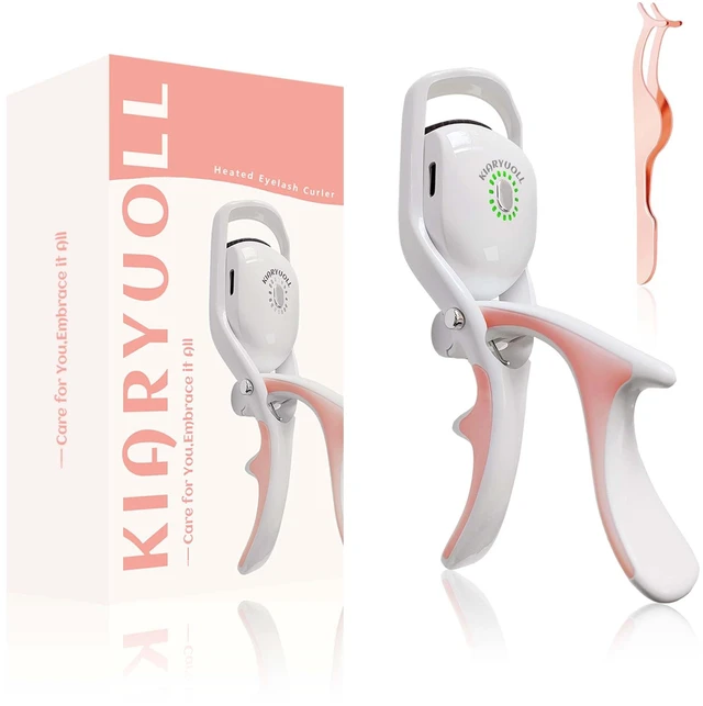 Main image of Rechargeable Heated Eyelash Curler, with Portable Clamp (White) | Plastic Battery Operated Curler Fits All Eye Types, Professional Hot Lash Tool, Perfect Beauty Accessory For Daily Makeup