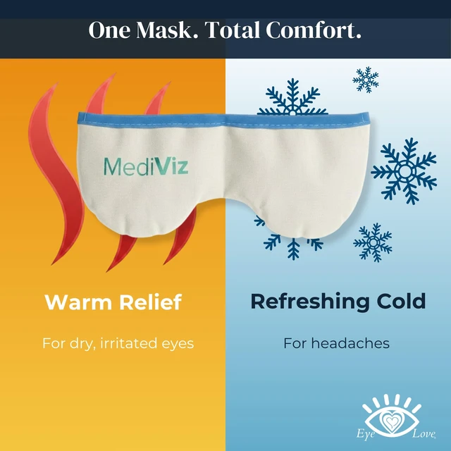 Alt view image 7 of 7 - Heated Eye Mask, Hot or Cold Therapy | Moist Heat Compress for Irritation and Occasional Dry Eye, Removable Washable Cover