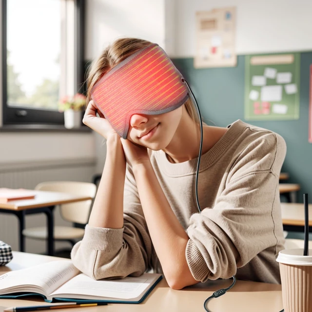 Alt view image 7 of 7 - Heated Eye Mask for Dry Eyes, USB Wearable Eye Heating Pad | Sinus Headache Migraine Relief Mask, Warm Compress for Eyes with 3 Heat and Time Settings