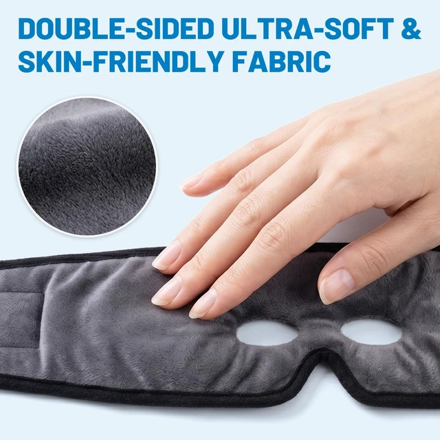 Alt view image 6 of 7 - Cordless Heated Face Mask for Sinus Pressure, 2500mAh Rechargeable Face Heating Pad for Sinuses with 4 Heat Levels & 4 Time Settings, Adjustable Portable Electric Warm Compress Sinus Mask (Grey)