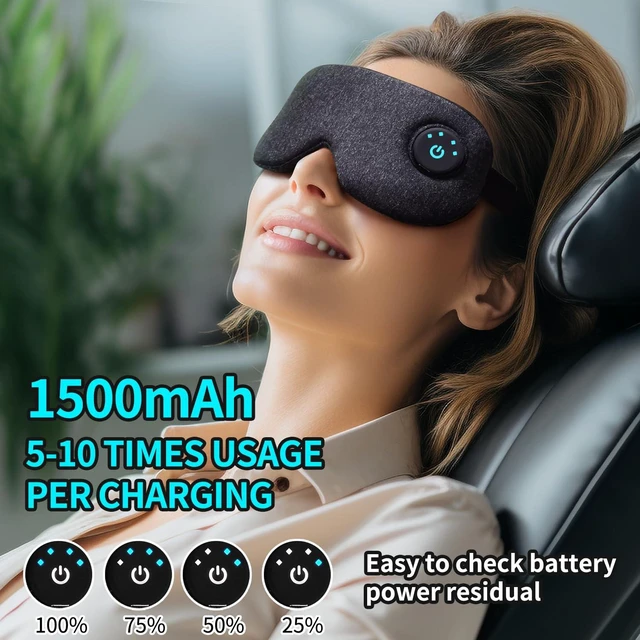 Alt view image 2 of 7 - Cordless precised Heated Eye mask for Dry Eyes Relief, Sleep Eyeshade,USB Rechargeable with Battery Indicators, Electric Warm Eye Compress for MGD,Styes,FSA-HSA Eligible