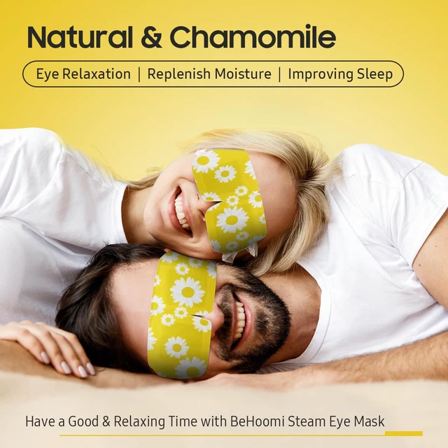 Alt view image 2 of 6 - Steam Eye Mask, 10Packs Heated Eye Mask, Self Heating Disposable SPA Warm Compress for Eyes Sleep Mask, Travel Essentials & Relaxation Gifts for Women (Chamomile Scent)