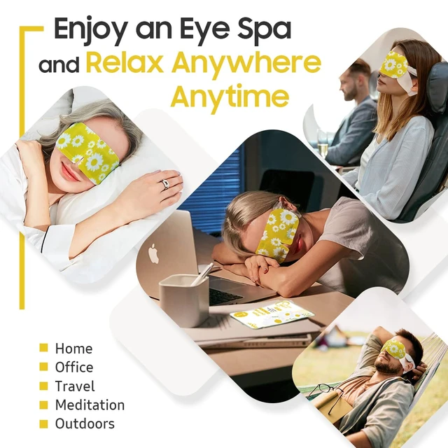 Alt view image 6 of 6 - Steam Eye Mask, 10Packs Heated Eye Mask, Self Heating Disposable SPA Warm Compress for Eyes Sleep Mask, Travel Essentials & Relaxation Gifts for Women (Chamomile Scent)