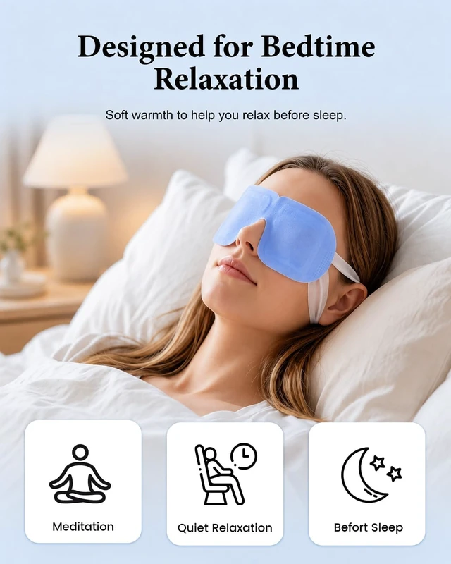 Alt view image 5 of 7 - 16 Pack Steam Eye Masks for Dry Eyes, Disposable Self-Heating Warm Compress | FSA Eligible Items HSA, Unscented Heated Eye Masks for Stye & Tired Eyes, Bedtime, Office & Travel Relaxation