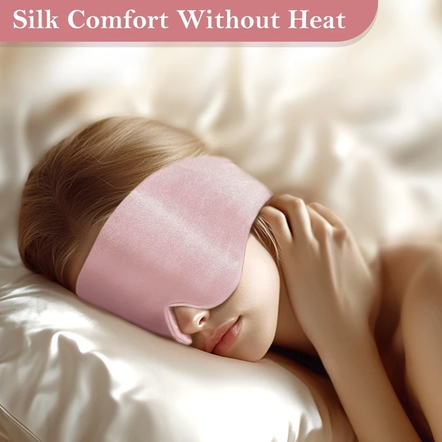 Alt view image 2 of 7 - Electric Heated Eye Mask for Dry Eyes, Warm Eye Compress | USB Corded, Silk Soft, Sinus Relieve, Tension Headache, 3 Temp Settings, 30-Min Auto Off, Travel, Gift for Family