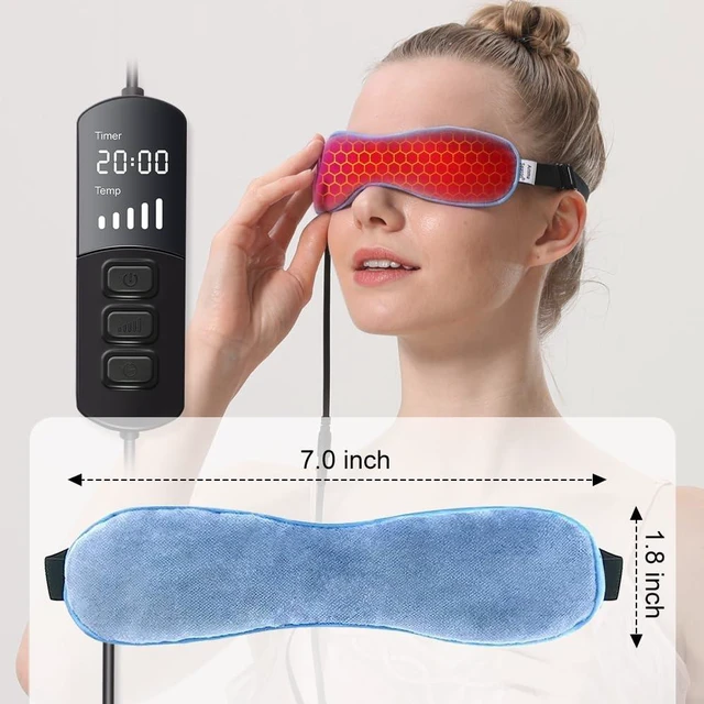 Alt view image 7 of 7 - Heated Eye Mask for Dry Eyes, Warm Eye Compress with Flaxseed for MGD, Dry Eye Syndrome, Chalazion Blepharitis Stye Eye Treatment, Steam Moist to Unclog Glands (Blue)