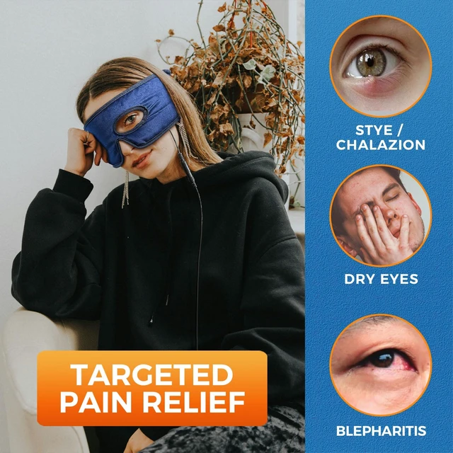 Alt view image 3 of 6 - Electric Stye Eye Compress Heating Pad for Stye Eye Treatment with Eye Hole, Moist Heat for Stye Chalazion Blepharitis Relief for Left/Right Eye Irritation