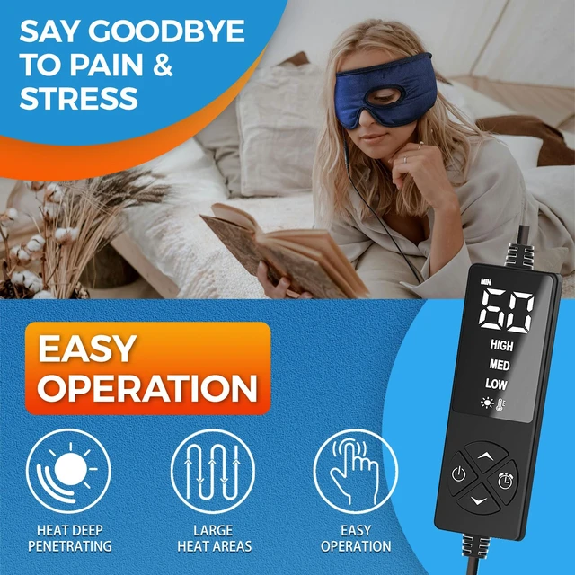 Alt view image 6 of 6 - Electric Stye Eye Compress Heating Pad for Stye Eye Treatment with Eye Hole, Moist Heat for Stye Chalazion Blepharitis Relief for Left/Right Eye Irritation