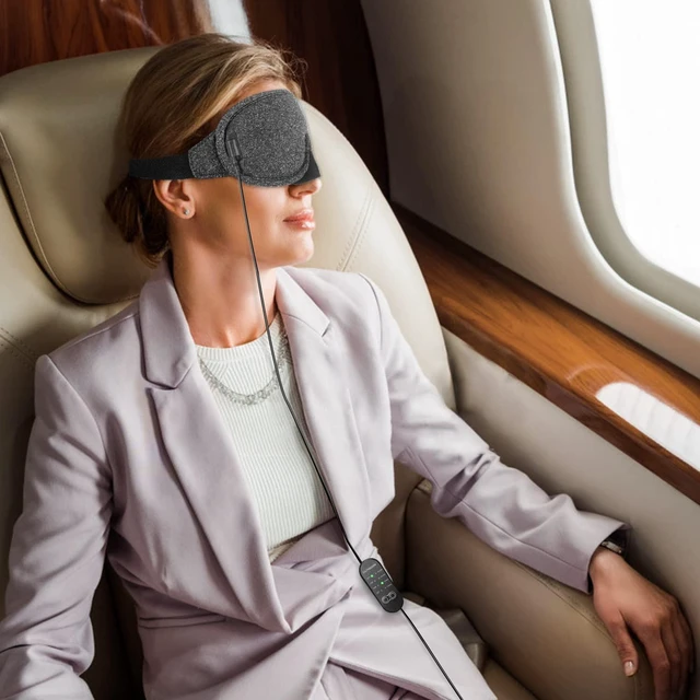 Alt view image 6 of 7 - Heated Eye Mask With Temperature & Timer Control, USB Warm Compress for Dry Eyes, Sleep, Blepharitis, Dark Circles, MGD and Puffy Eyes - Earplugs Included