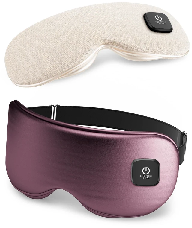 Main image of Cordless Rechargeable Heated Eye Mask for Dry Eye with 2 Replaceable Shells | 3 Heat Levels, 1000mAh Rechargeable, Eye Relief, Improved Sleep, Eye Heating Pad for Travel, Purple