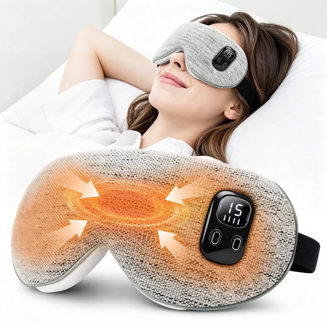 Main image of Heated Eye Mask, Cordless Warm Compress for Dry Eyes Blepharitis | Stye Treatment Eye Relief Improve Sleep, 4-Level Temperature & Timer, Washable Eye Heating Pad for Sleeping, Travel, Grey