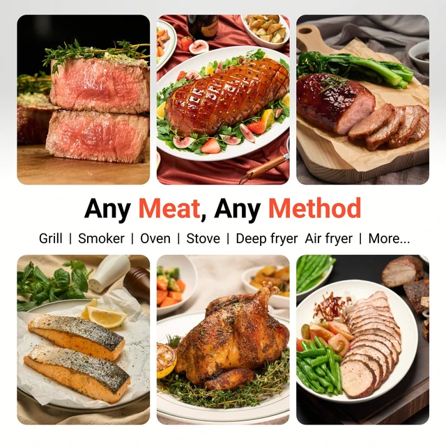 Alt view image 7 of 7 - Smart WiFi Wireless Meat Thermometer for Grilling with 2 Probes | Standalone Base, 6 Sensors, NIST Certified Accurate to ±0.5, 1000ft Wireless Connection, for BBQ/Smoke/Oven
