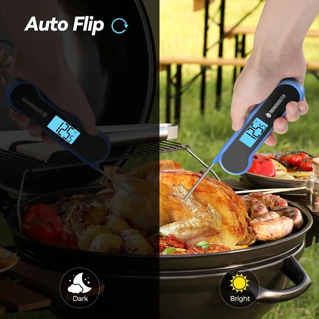 Alt view image 4 of 7 - 0.5 Sec Instant Read Meat Digital for Cooking, Blue | NIST ±0.5 Precision Food Thermometer, Kitchen Gadgets for Oven Grill Candy BBQ Accessories, Gifts for Him Dad Men Birthday