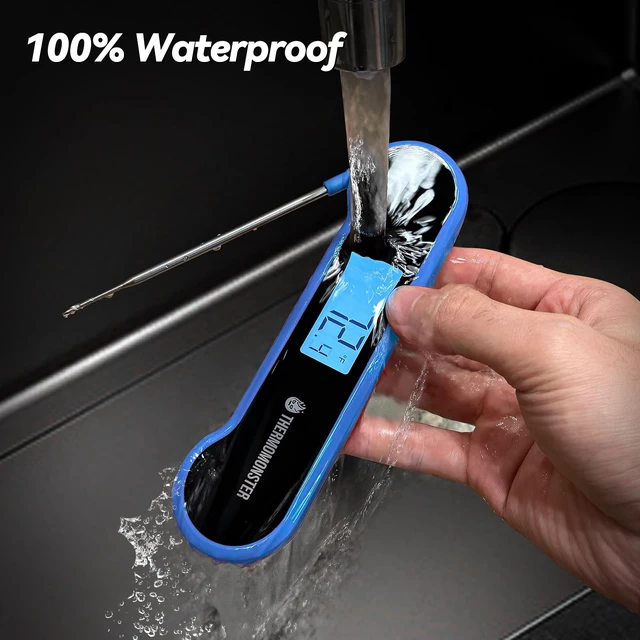 Alt view image 5 of 7 - 0.5 Sec Instant Read Meat Digital for Cooking, Blue | NIST ±0.5 Precision Food Thermometer, Kitchen Gadgets for Oven Grill Candy BBQ Accessories, Gifts for Him Dad Men Birthday