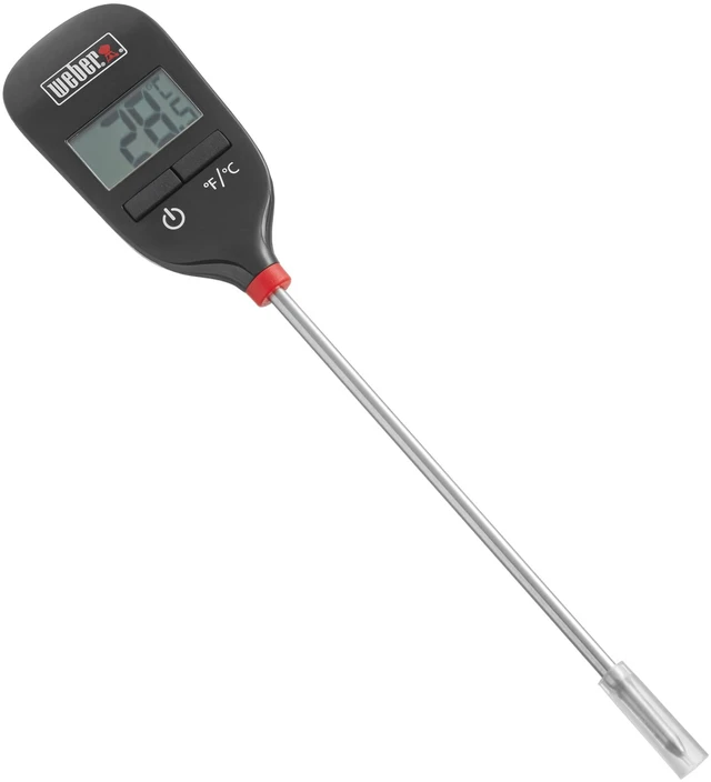 Main image of InstantRead Thermometer Probe, Black/Silver | Fast Digital Grill & Kitchen Thermometer with 15Second Readout, Auto Shutoff & Fahrenheit/Celsius Options - Grill Accessory