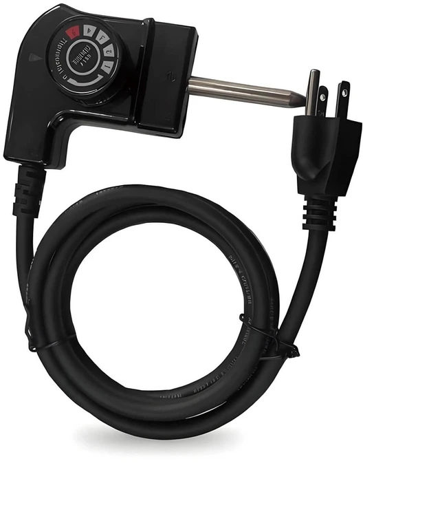 Main image of Adjustable Thermostat Probe Cord Compatible with Electric Smokers, Griddles | Probe Cord Compatible with Fryers & More Electric Skillet Cord Replacement, 15A/125V Power Cord with Temperature Control