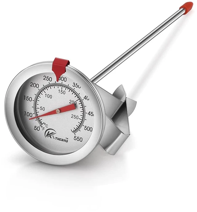 Main image of Candy/Deep Fry Thermometer with Instant Read,Oil Thermometer,8" Stainless Steel Stem Meat Cooking Thermometer,Best for Turkey,BBQ,Grill