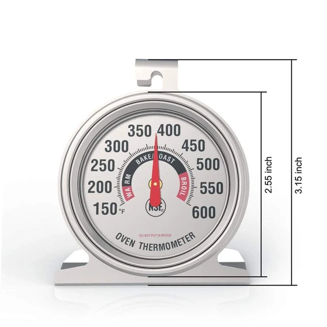 Alt view image 3 of 6 - Large Dial Oven Thermometer for Gas & Electric Oven,Grill Cooking Safety Leave-in- NSF accurately Easy-to-Read Clearly Large Number Shows temperatures for Meat,Grilling or Cake Cooking Oven