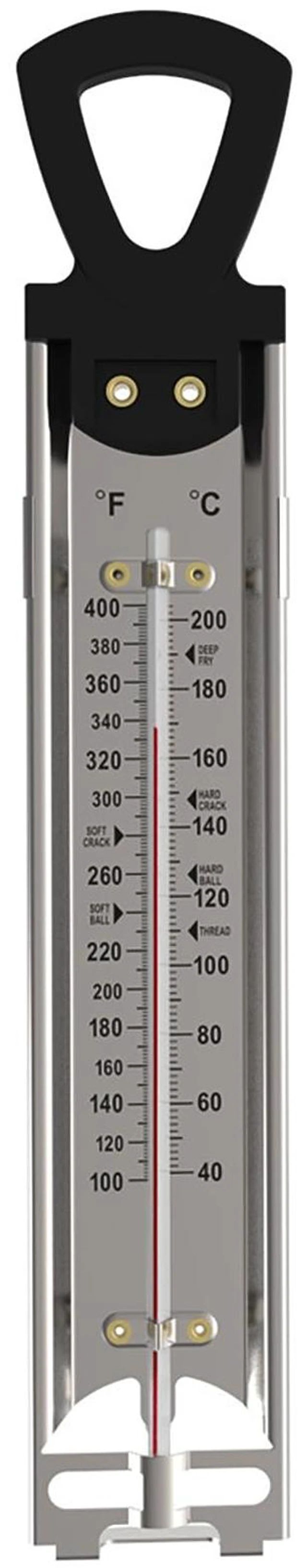 Main image of Candy Thermometer with Pot Clip, Cooking Oil Thermometer for Frying | Stainless Steel Instant Read Candy Thermometer for Candy Making, Kitchen Thermometer for Candy, Jam, Syrup, and Deep Fry