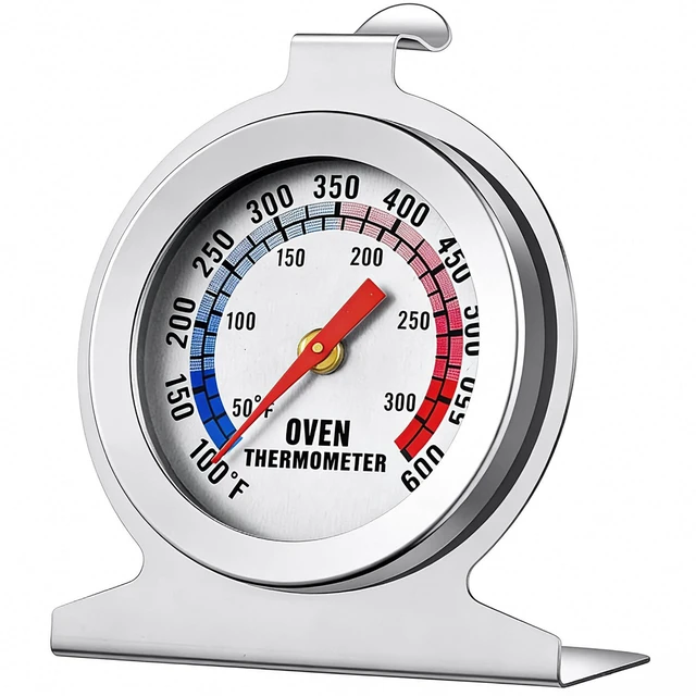 Main image of Oven Thermometer for Gas & Electric Ovens, 100°F-600°F | Precision Mechanical Thermometer with Hanging Hook & Stand, Perfect Inside Oven Thermometer for Baking, Grilling, Air Fryers