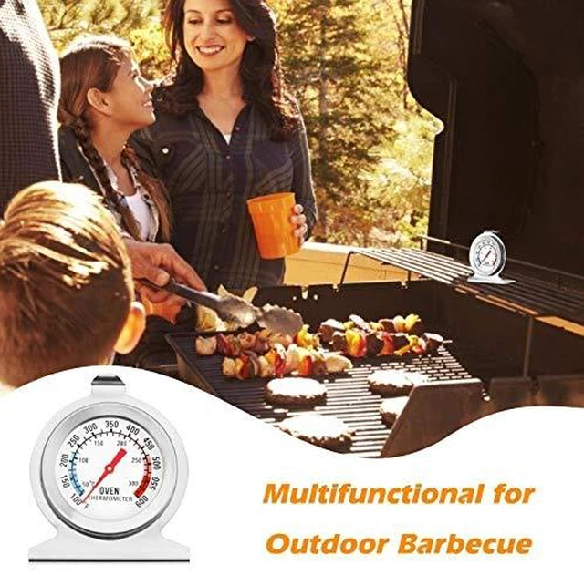 Alt view image 7 of 7 - in Oven Thermometer for Grill Smoker BBQ 50-300°C/100-600°F, Instant Read Precision Stainless Steel Electric/Gas Oven Thermometers, Analog Thermometer Gauge for Kitchen Cooking Baking
