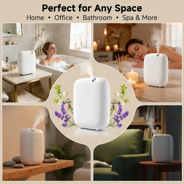 Alt view image 7 of 7 - Waterless Essential Oil Diffuser for Home Large Room Hotel Whole House Gift | Scent Diffuser Up to 3000 sq ft, Smart Cold Air Scent Oil Machine, App & Panel Control,Long Lasting Aroma,No Water,400mL