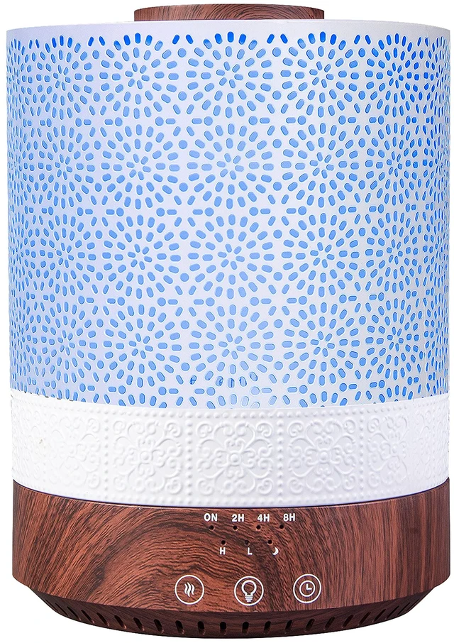 Main image of 2500 ML Premium XL Large Essential Oil Diffuser Décor Dark Wood | Aroma Humidifier Diffuser Combo for Large Room, Long Run, LED Color Lights, High Mist,Timer, Night Mode, 2.5L Home Decor F004