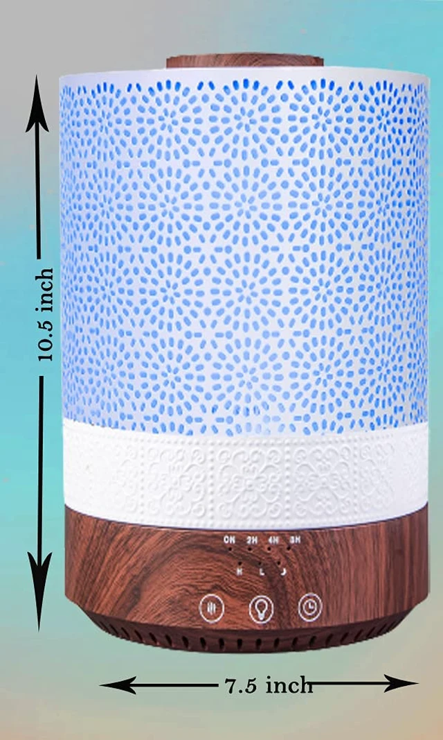 Alt view image 7 of 7 - 2500 ML Premium XL Large Essential Oil Diffuser Décor Dark Wood | Aroma Humidifier Diffuser Combo for Large Room, Long Run, LED Color Lights, High Mist,Timer, Night Mode, 2.5L Home Decor F004