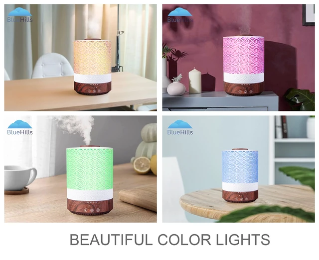 Alt view image 3 of 7 - 2500 ML Premium XL Large Essential Oil Diffuser Décor Dark Wood | Aroma Humidifier Diffuser Combo for Large Room, Long Run, LED Color Lights, High Mist,Timer, Night Mode, 2.5L Home Decor F004
