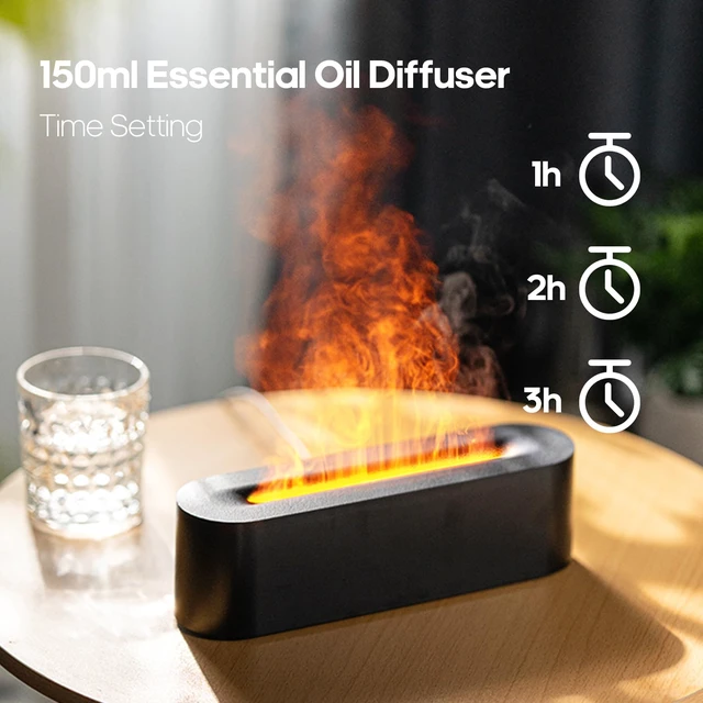 Alt view image 2 of 6 - Essential Oil Diffusers,7 Colors humidifier with Essential Oil Diffuser | 150ml Ultrasonic essential oil diffusers for home Home,Bedroom,Office,Yoga(Black)